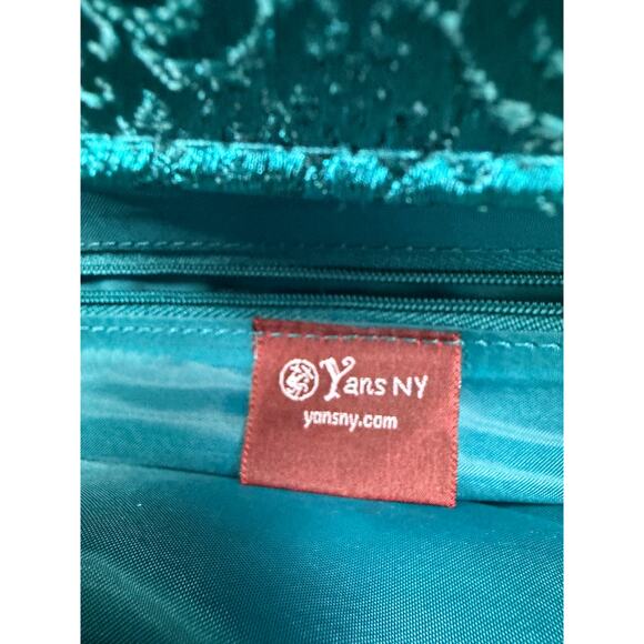 Yans NY Silk Brocade Bamboo Handle Handbag NWT Asian Inspo Vintage Style - Picture 9 of 9